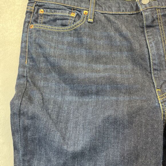Levis 541 Jeans 42x30 Mens Blue Denim Athletic Fit Taper Dark Wash Indigo - Picture 4 of 16